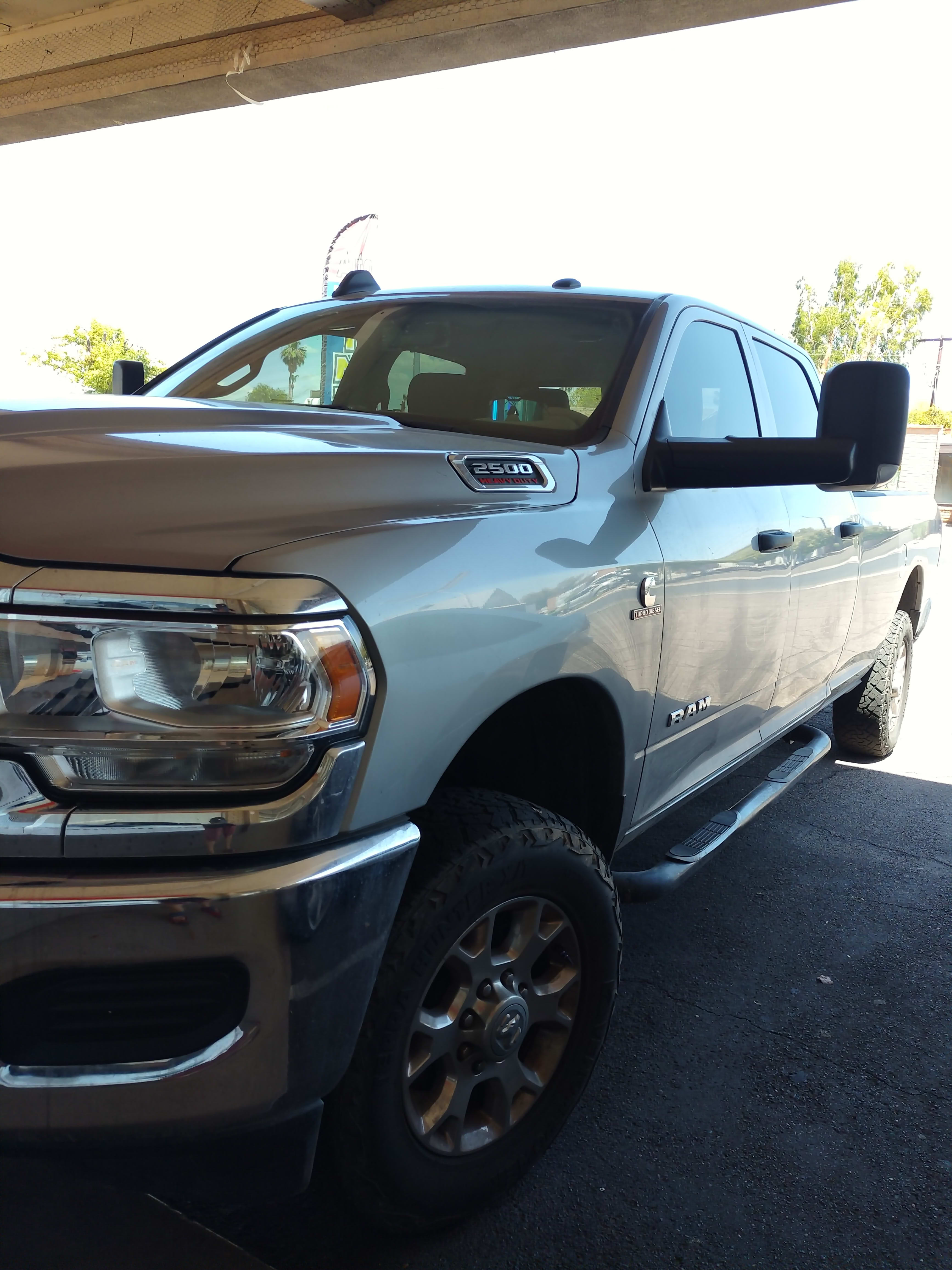 Silver Ram 2500, front three-quarter