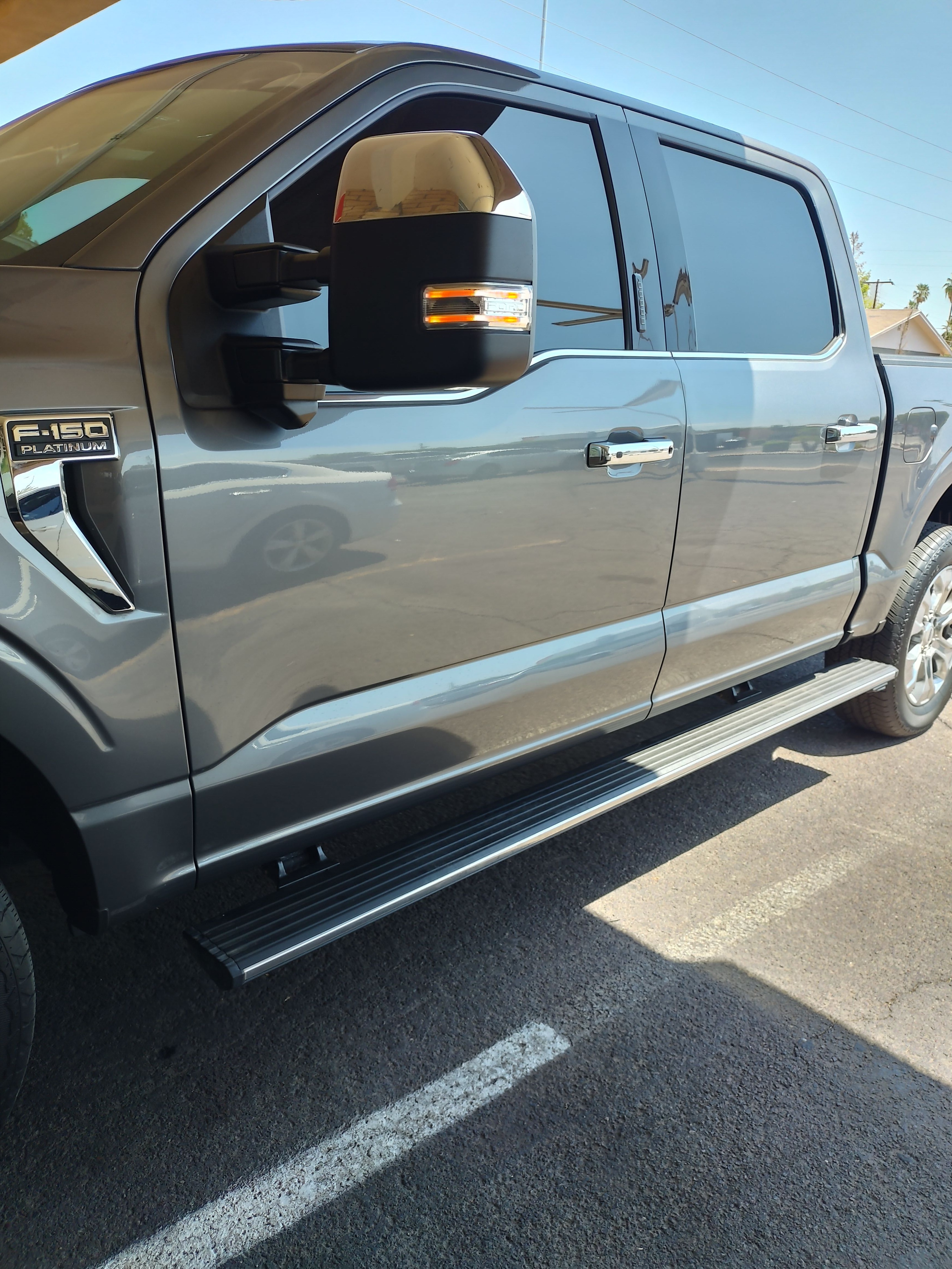 Grey Ford F-150 Platinum, side