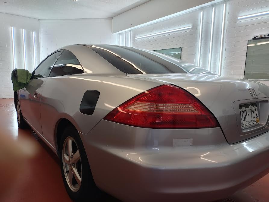 Silver Honda Accord, rear three-quarter