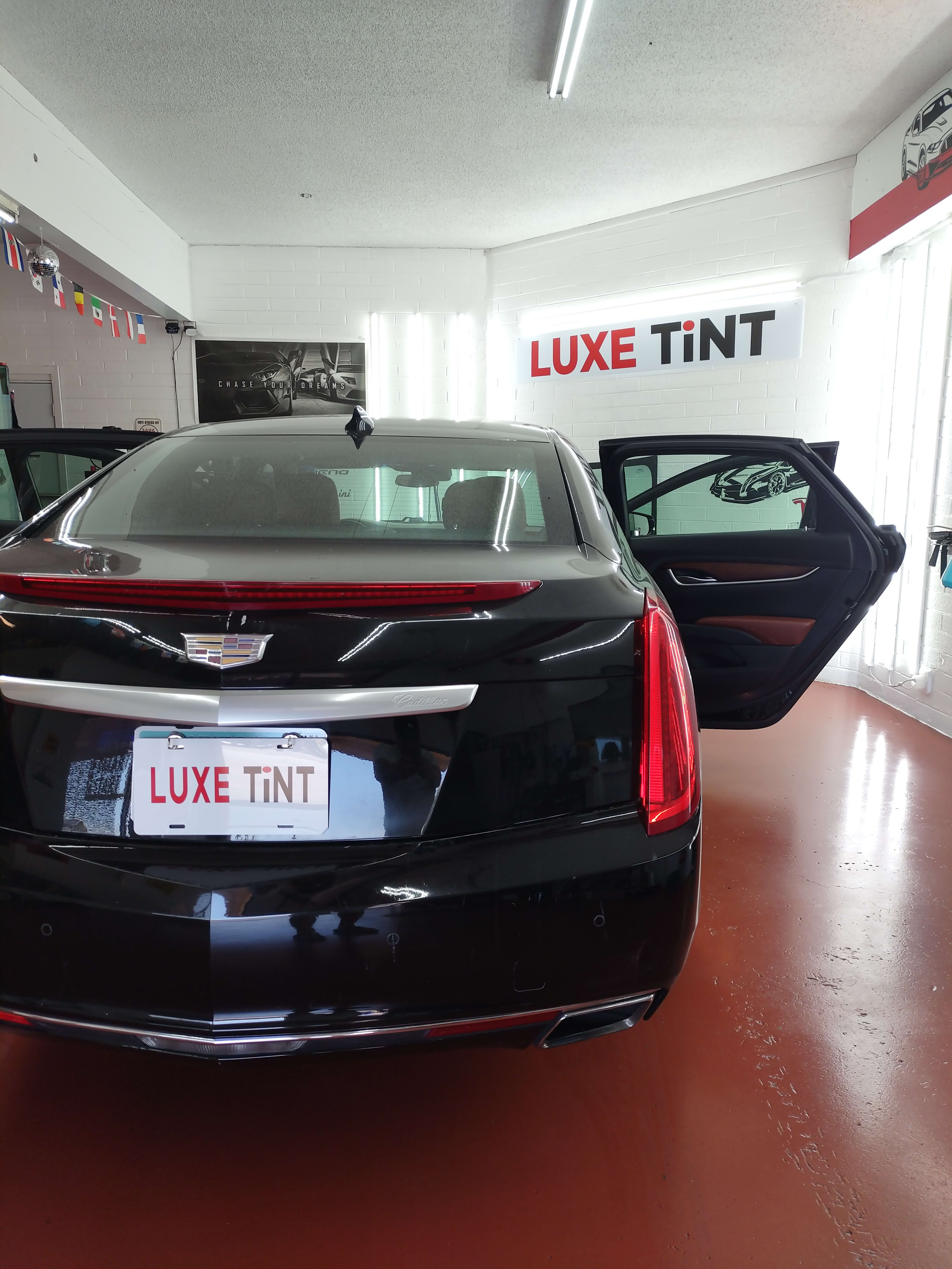 Black Cadillac XTS, rear