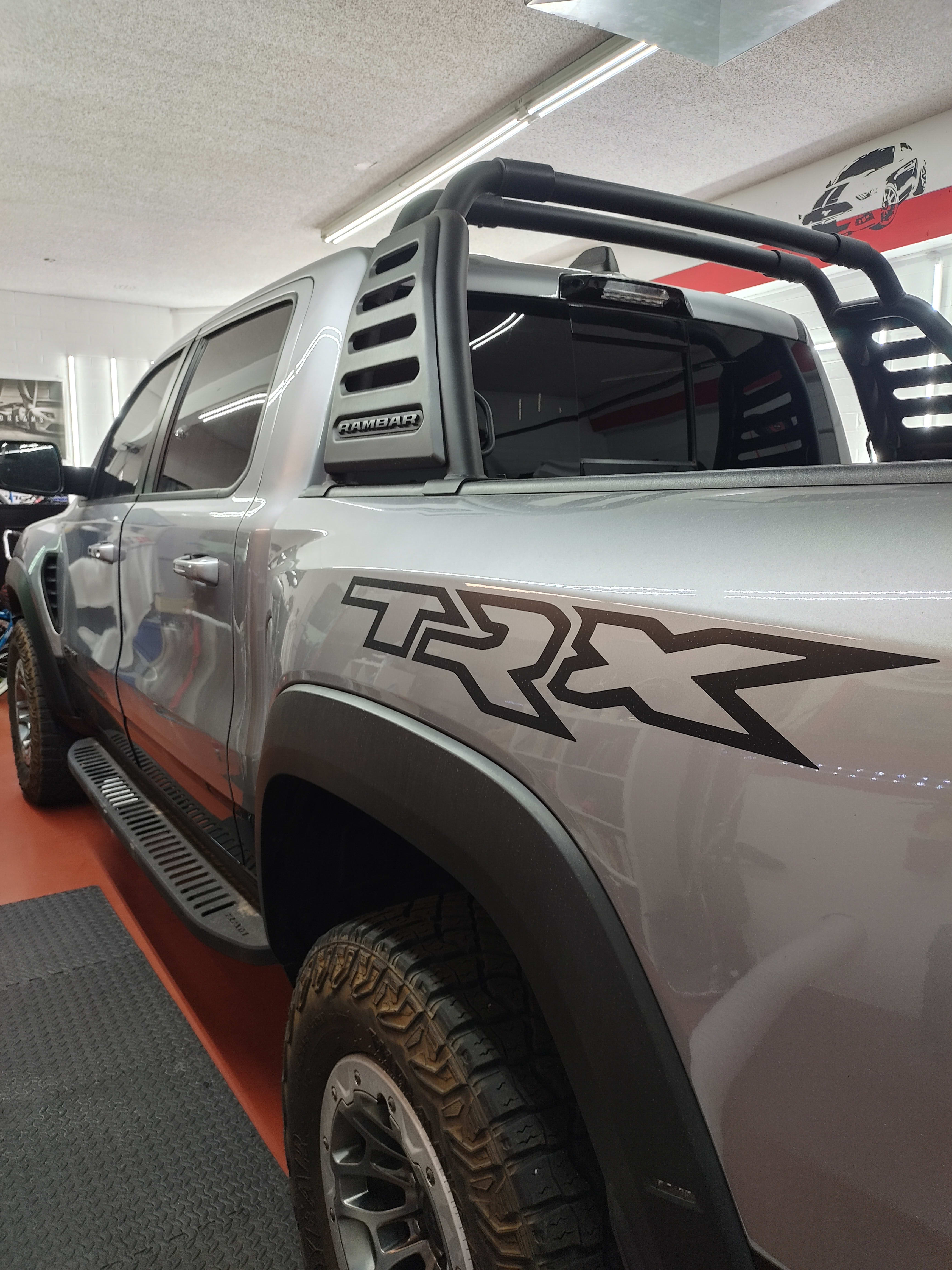 Ram TRX, rear glass and cab