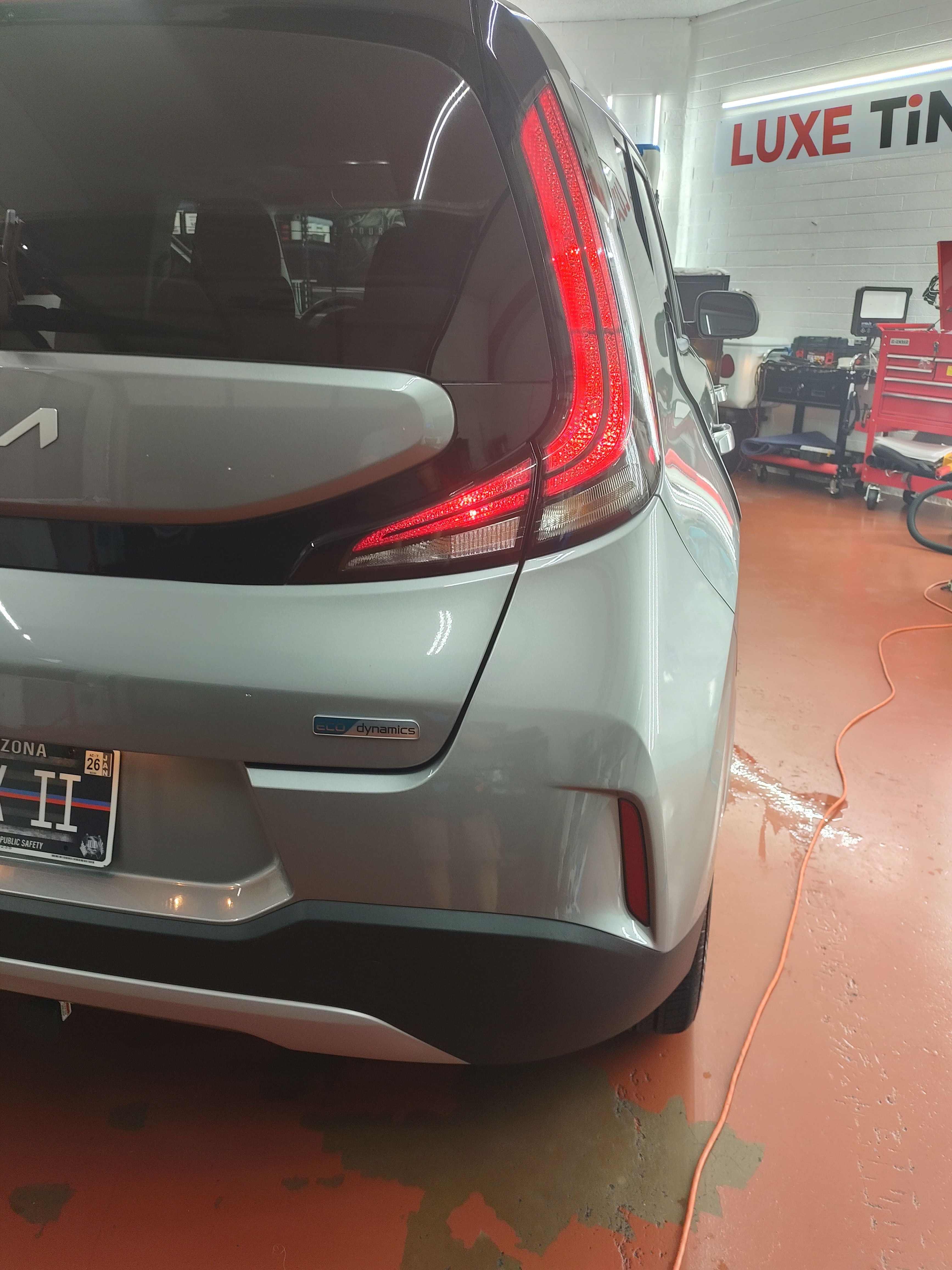 Silver Hyundai Ioniq 5, rear three-quarter