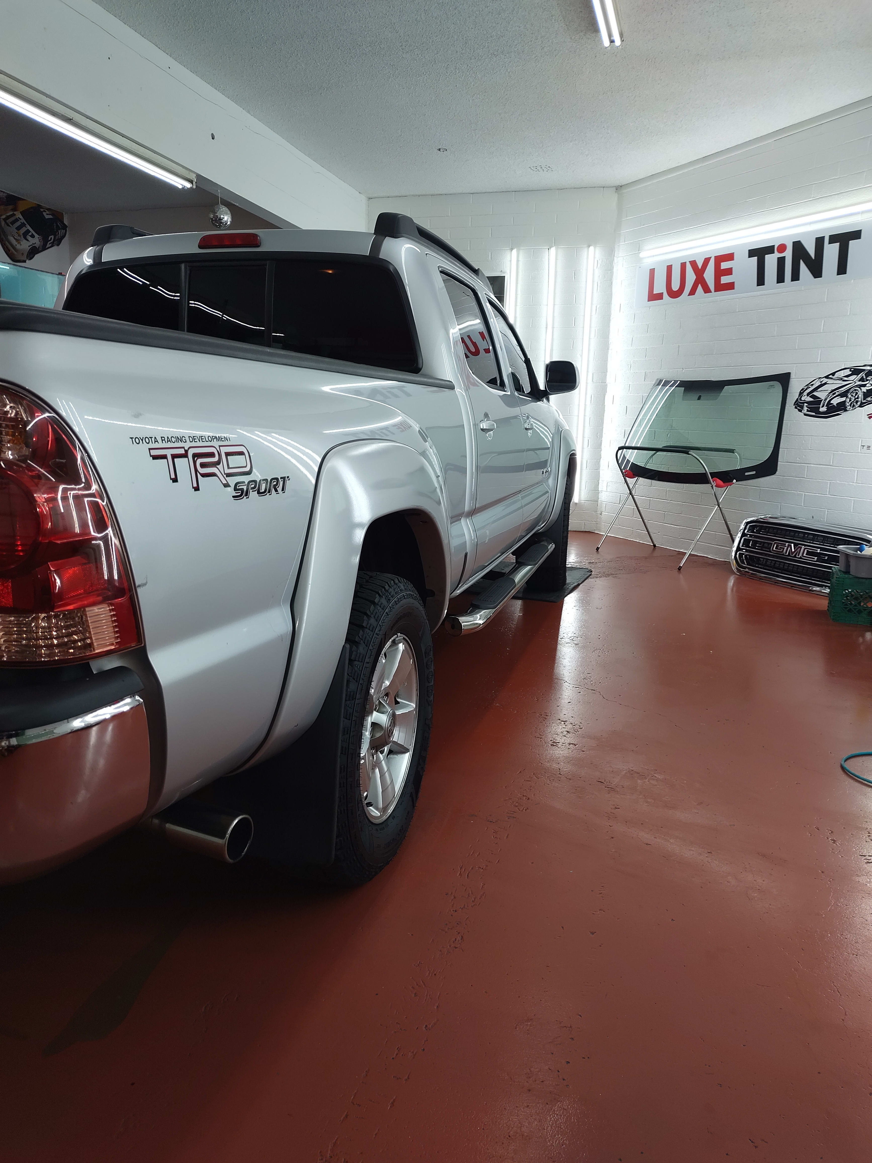 Silver Toyota Tacoma TRD, rear