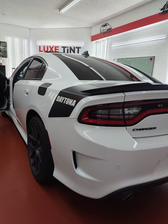 White Dodge Charger Daytona, rear three-quarter