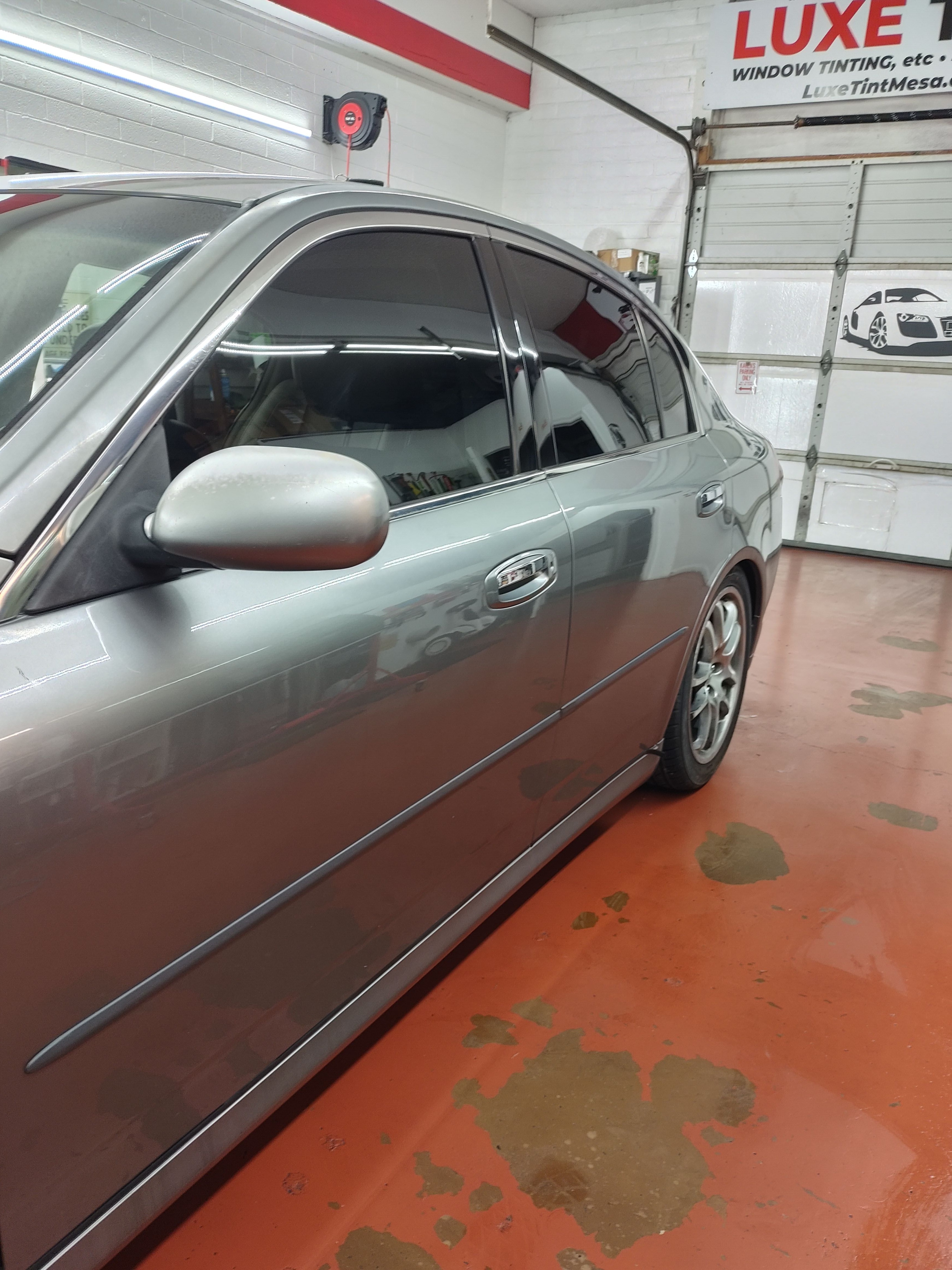 Silver Subaru Forester, side